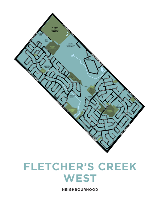 Fletcher's Creek West Neighbourhood Map Print