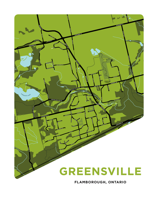 Greensville Map Print