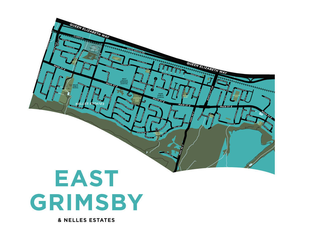 East Grimsby Map Print