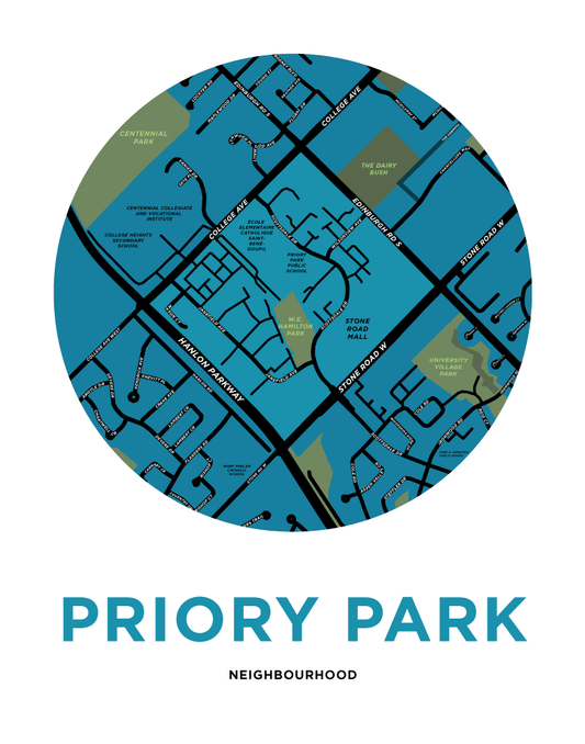 Priory Park Neighbourhood Map - Custom