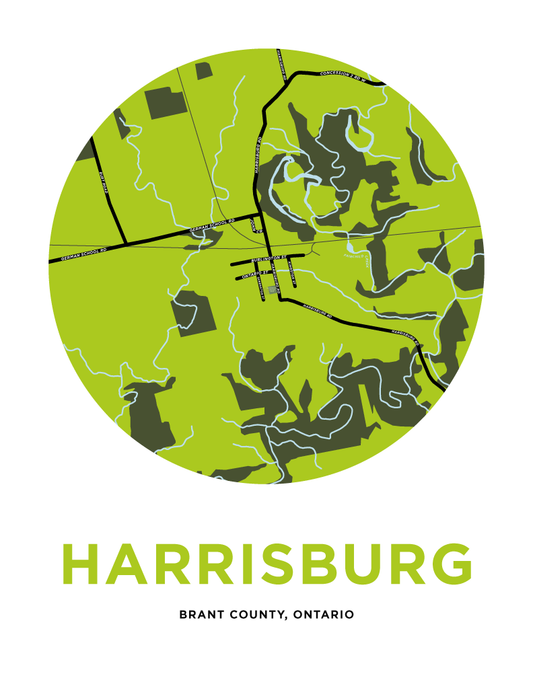 Harrisburg Map Print