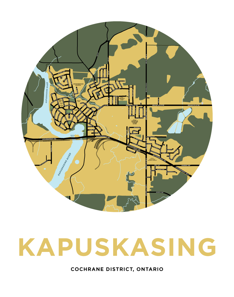 Kapuskasing Map Print – Jelly Brothers