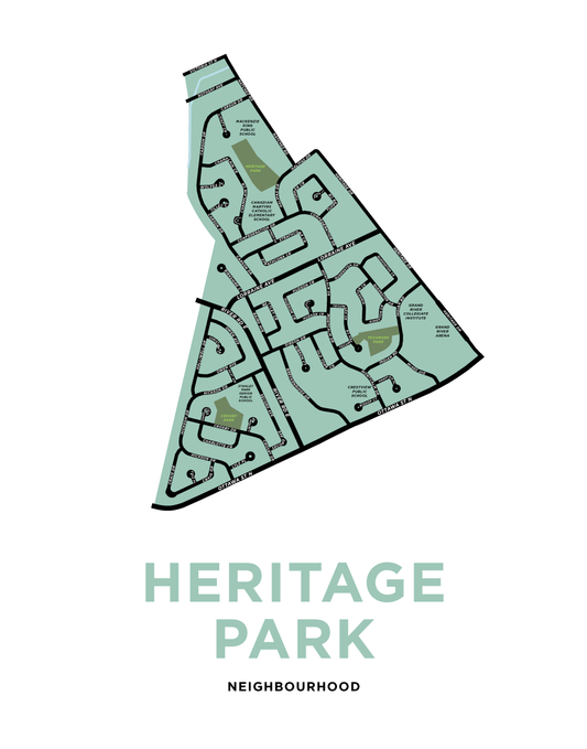 Heritage Park Neighbourhood Map Print