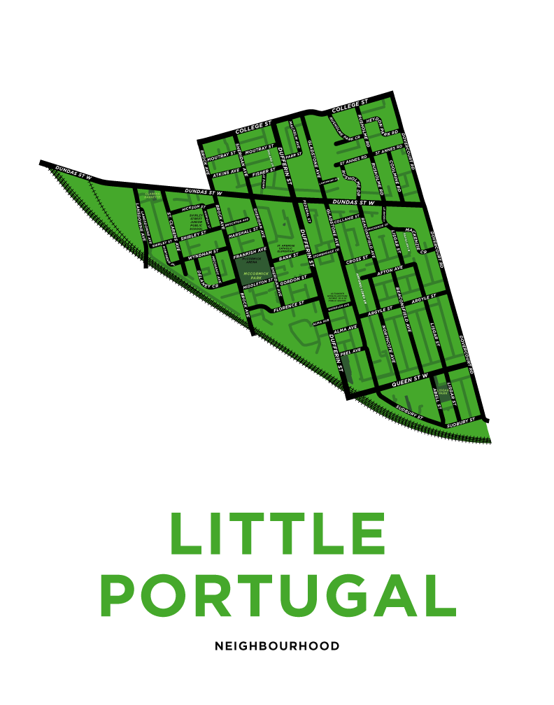 Little Portugal Map Print