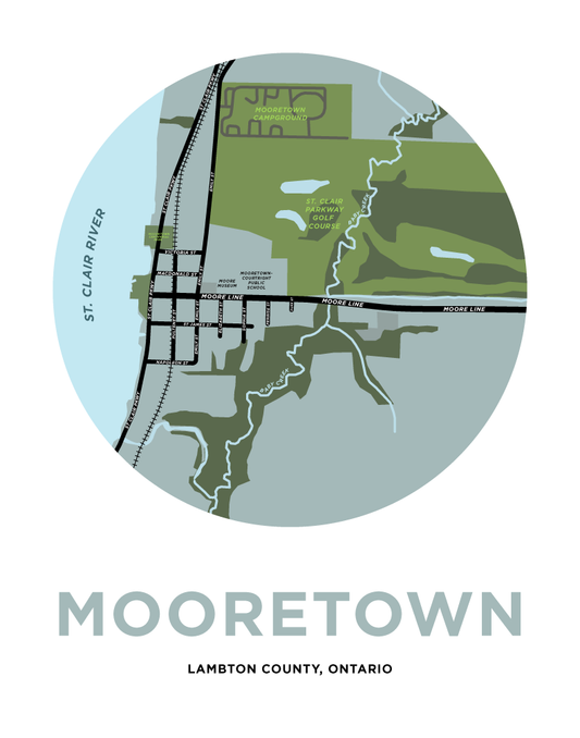 Mooretown Map Print