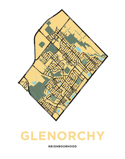 Glenorchy Neighbourhood Map Print
