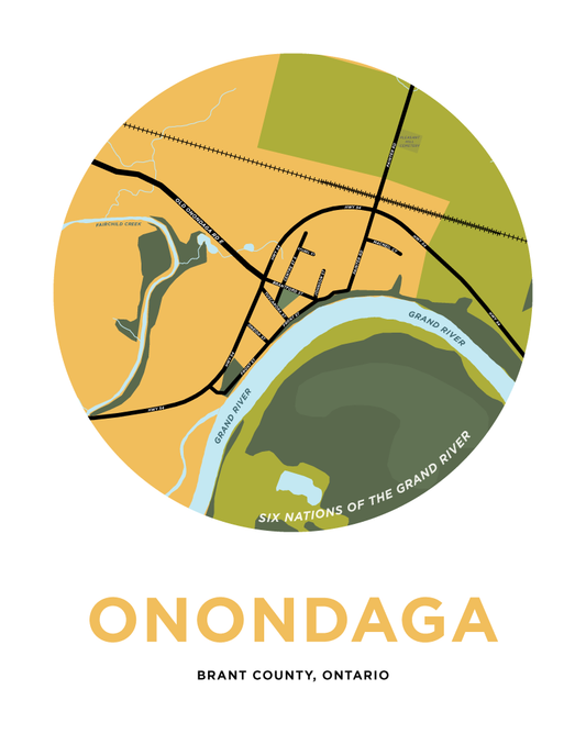 Onondaga Map Print