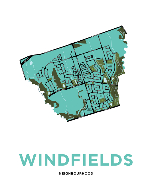 Windfields Neighbourhood Map Print