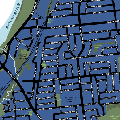 Alta Vista Neighbourhood Map Print