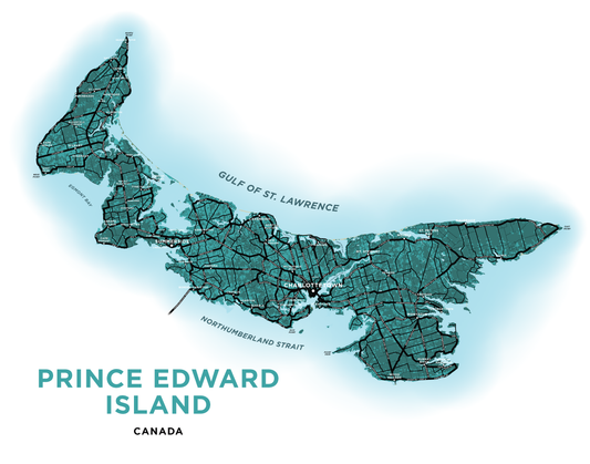 Prince Edward Island Map Print