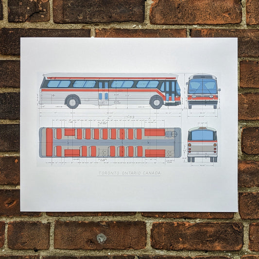 Toronto "Fishbowl" Bus Print