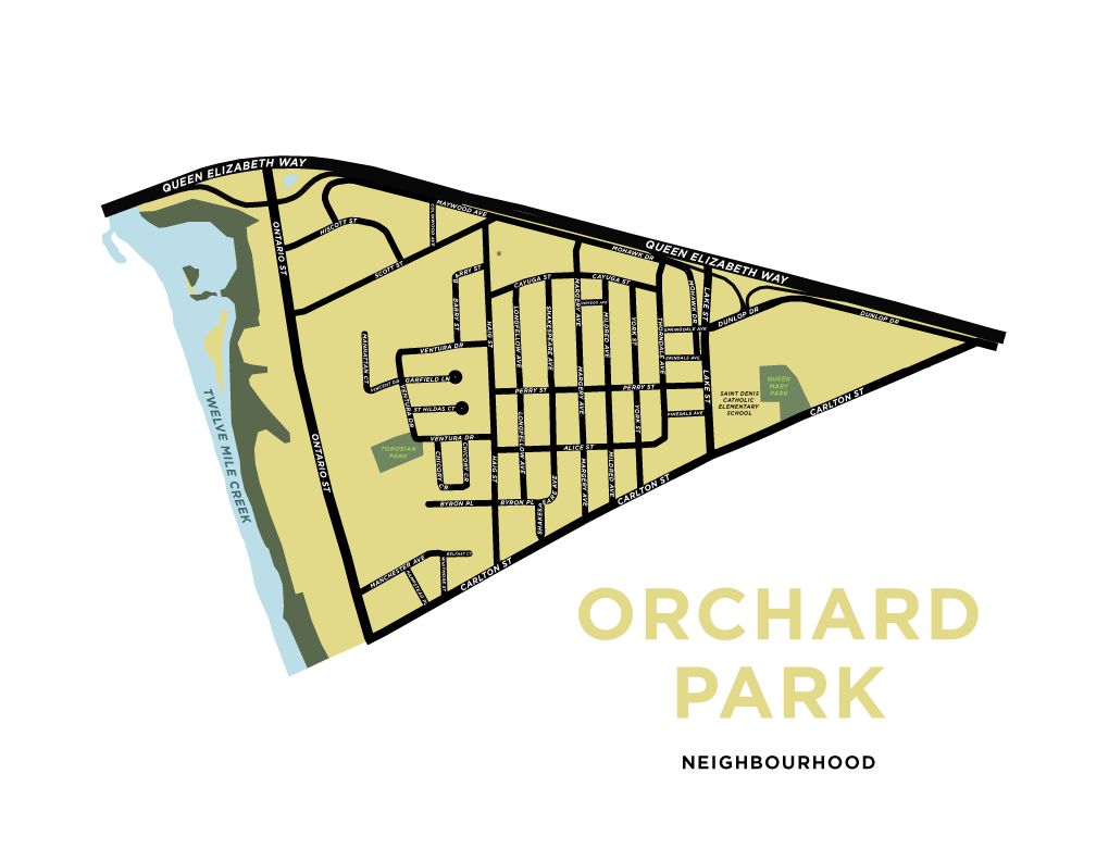 Orchard Park Map Print
