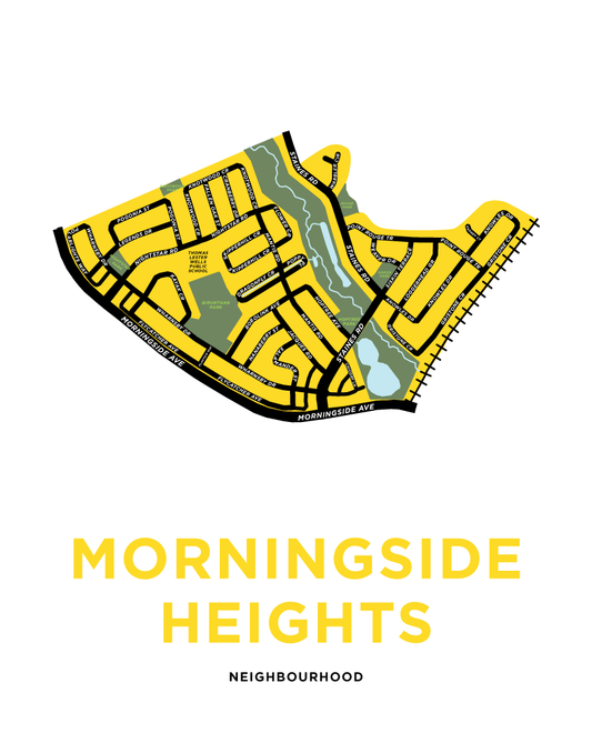 Morningside Heights Neighbourhood Map Print