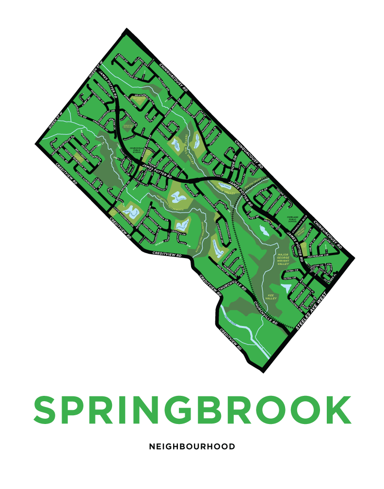 Springbrook Neighbourhood Map Print – Jelly Brothers
