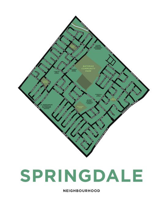 Springdale Neighbourhood Map Print