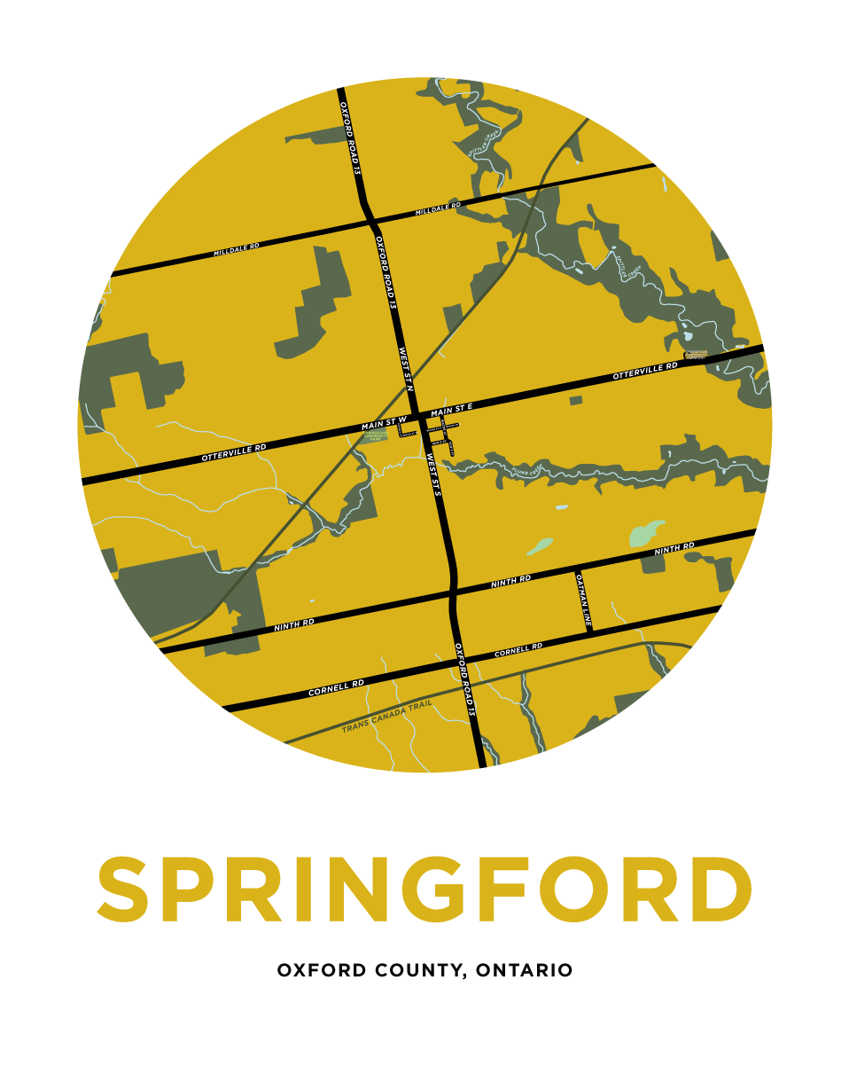 Springford Map Print