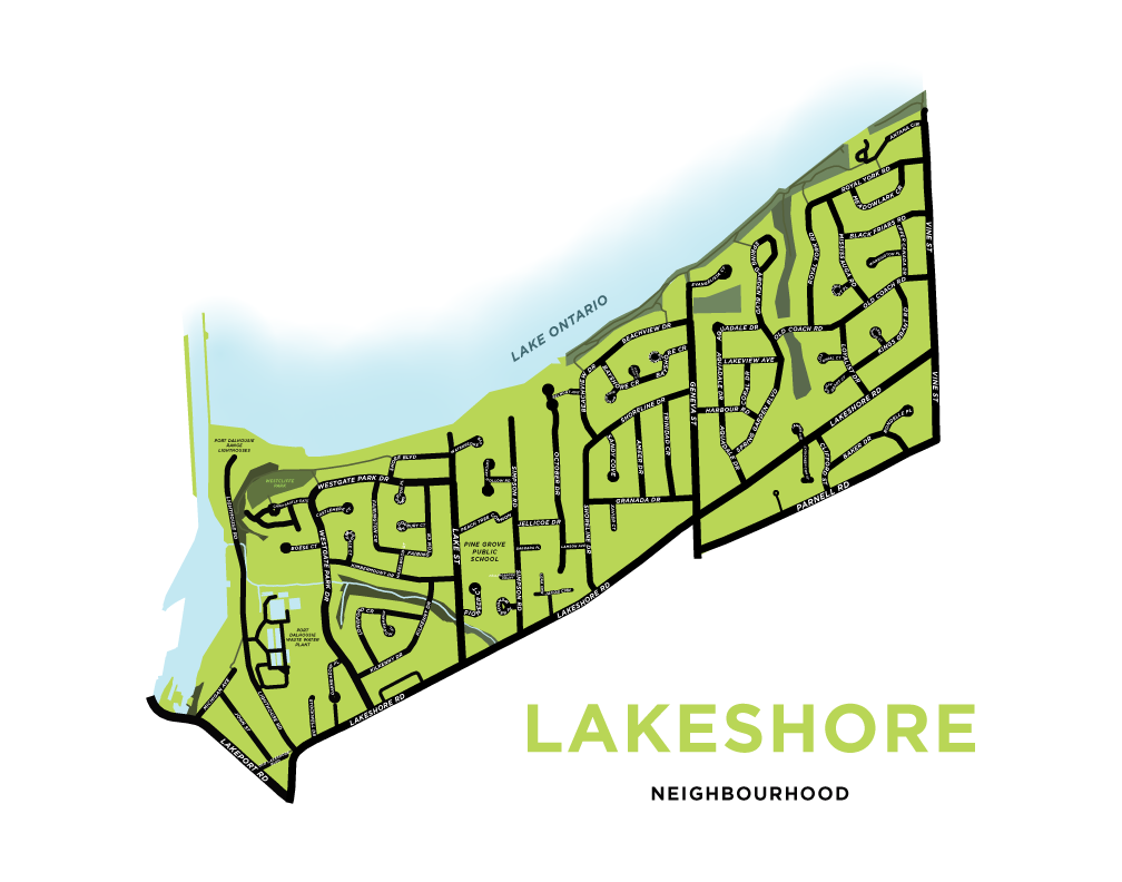 Lakeshore Neighbourhood Map Print