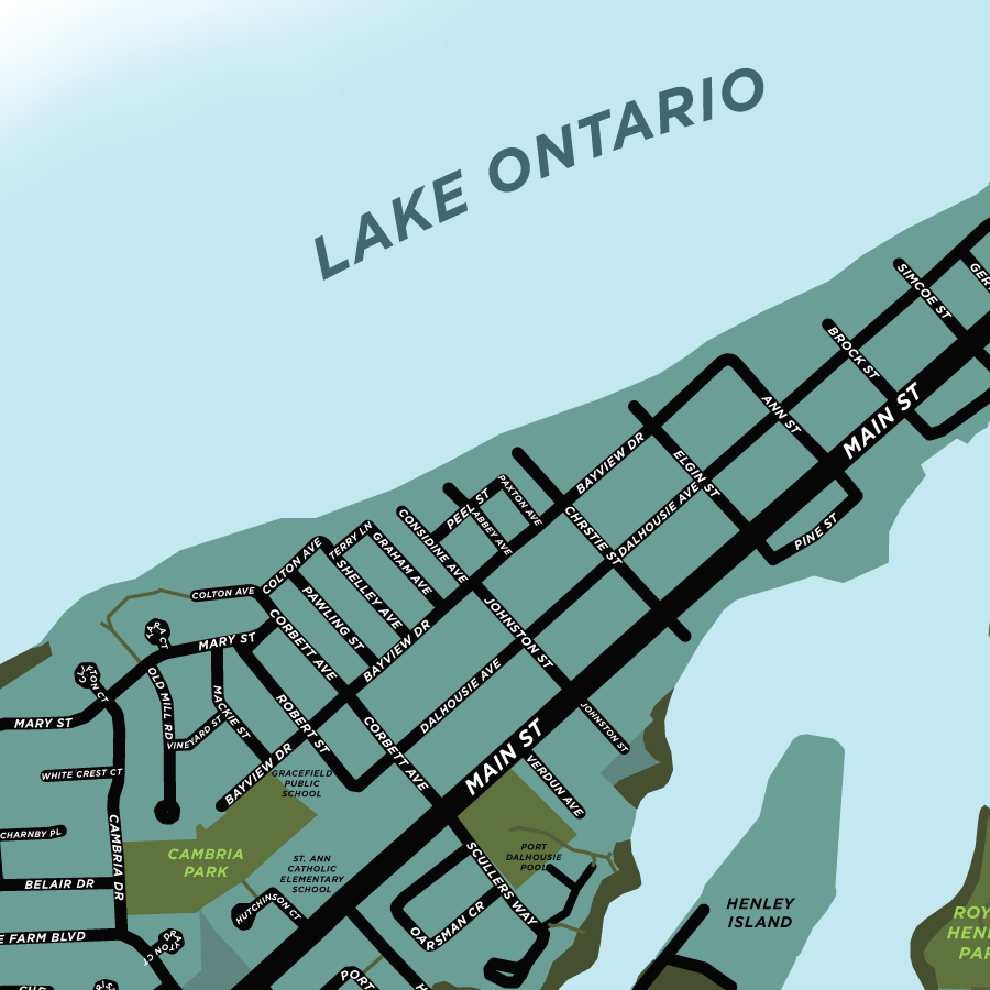 Port Dalhousie Map Print