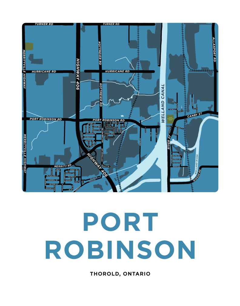 Port Robinson Map Print Jelly Brothers Port robinson map print jelly brothers