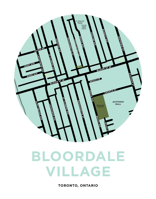 Bloordale Village Map Print