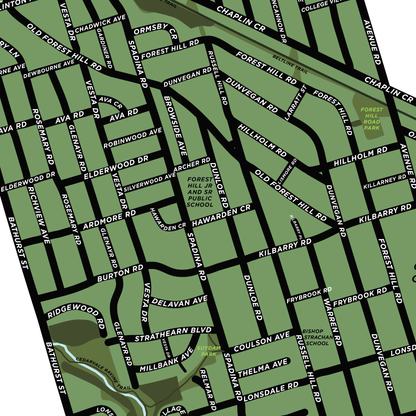 Forest Hill Neighbourhood Map Print