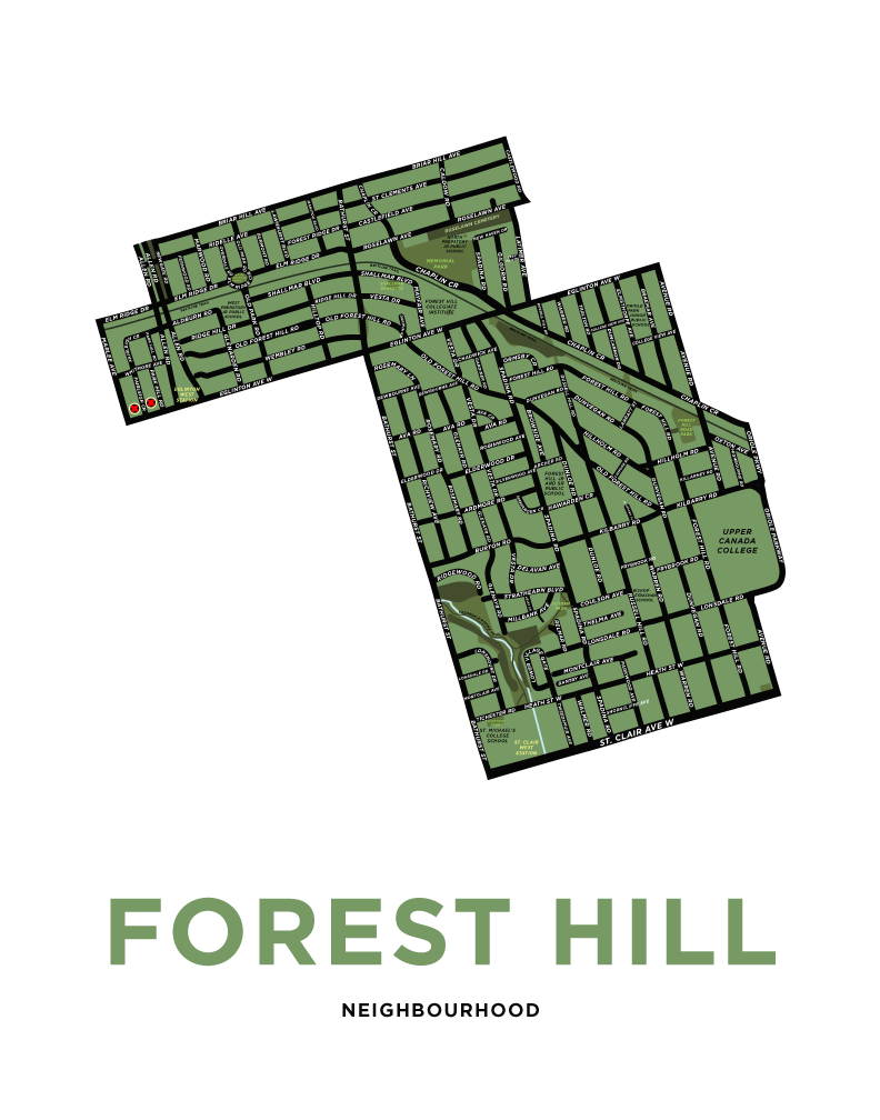 Forest Hill Neighbourhood Map Print