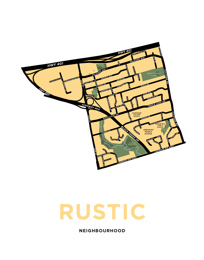 Rustic Neighbourhood Map Print – Jelly Brothers
