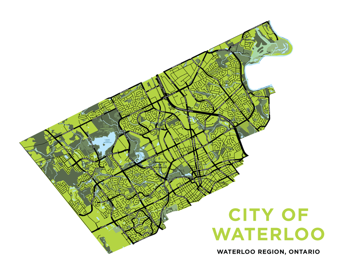 Waterloo (City) Map Print – Jelly Brothers