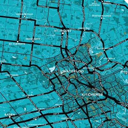 Waterloo Region Map Print