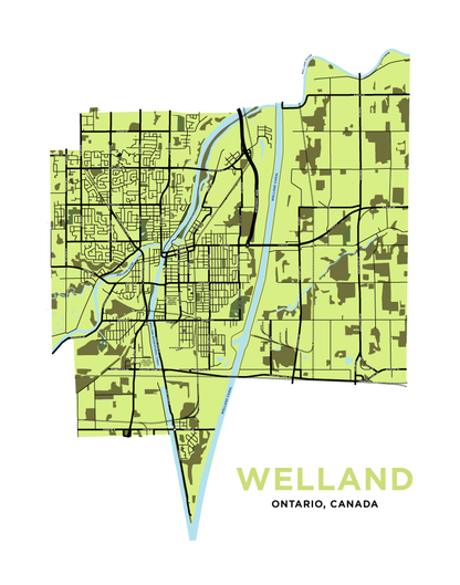 Welland Map Print