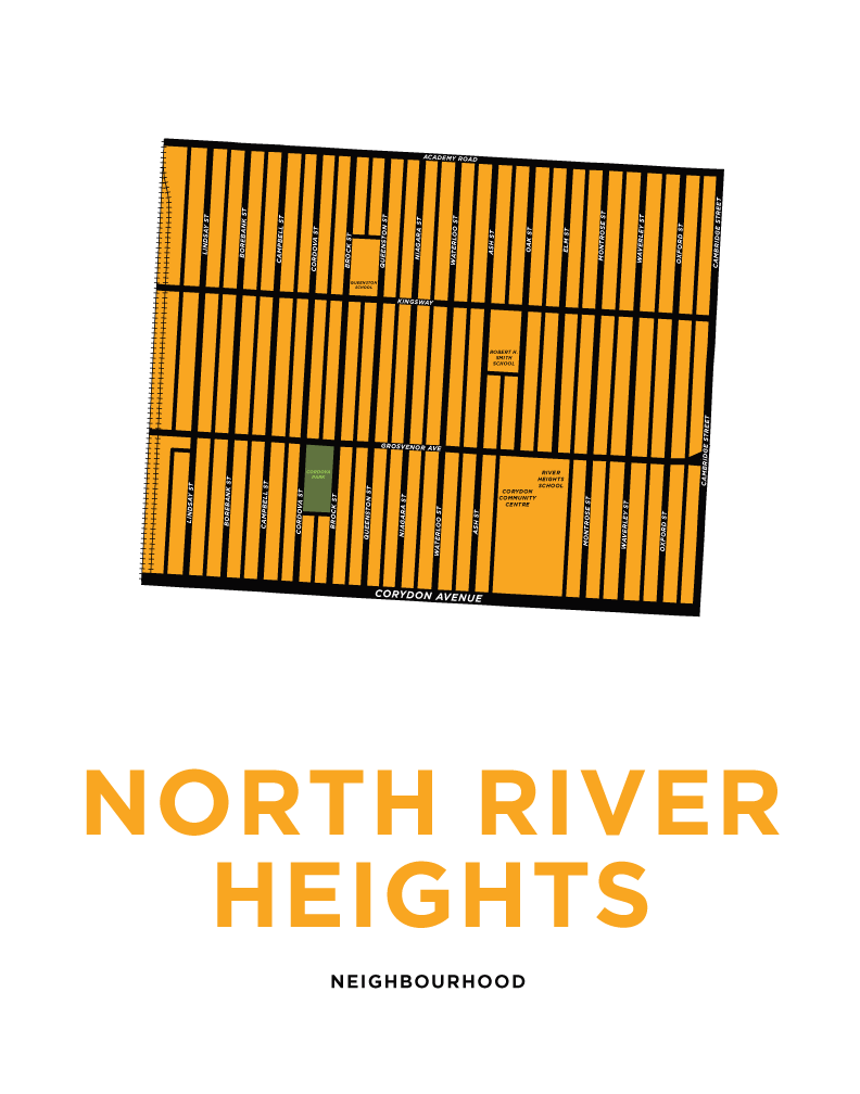 North River Heights Neighbourhood Map Print