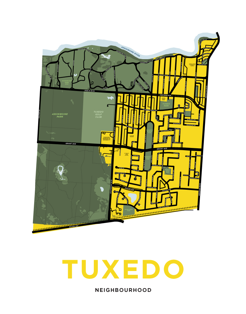 Tuxedo Neighbourhood Map Print
