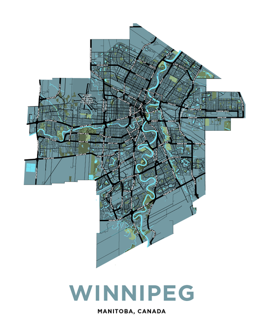 Winnipeg Map Print