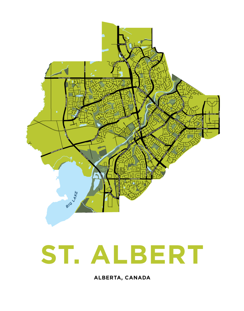 St. Albert Map Print