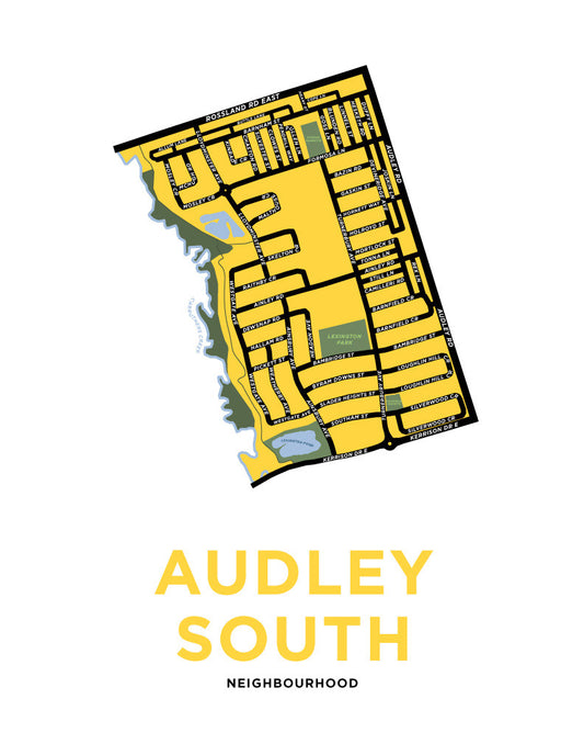 Audley South Neighbourhood Map Print
