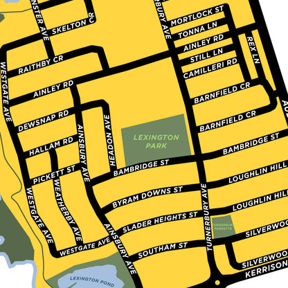 Audley South Neighbourhood Map Print