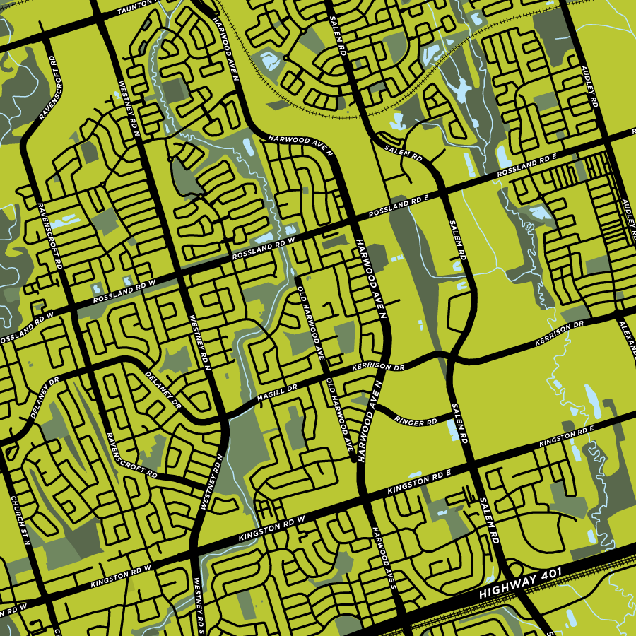 Ajax - Full Town Map Print