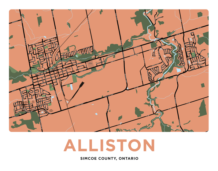 Alliston Map Print Jelly Brothers