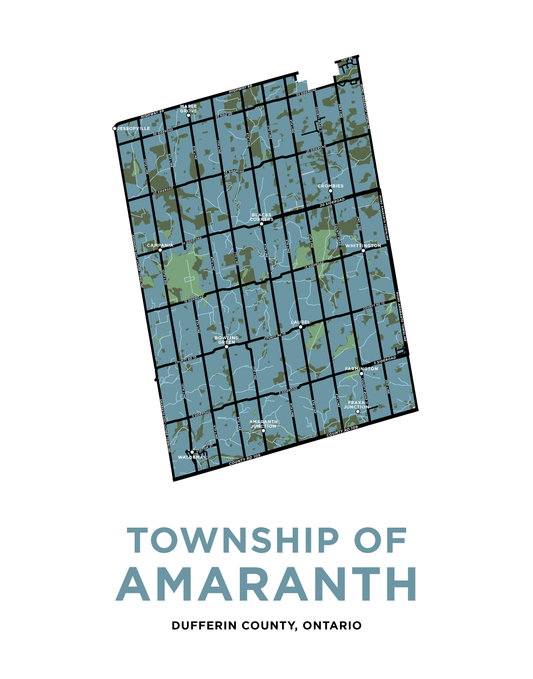 Amaranth Map Print