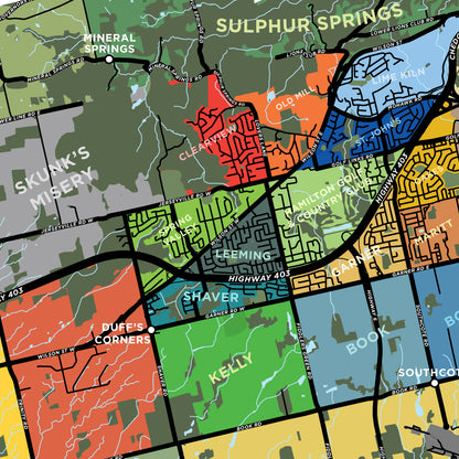 Ancaster Neighbourhoods Map