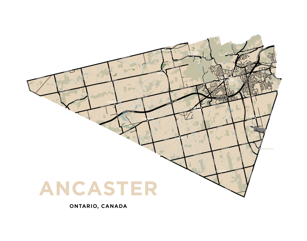 Ancaster Map Print – Jelly Brothers