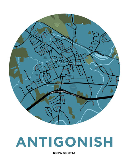 Antigonish Map Print