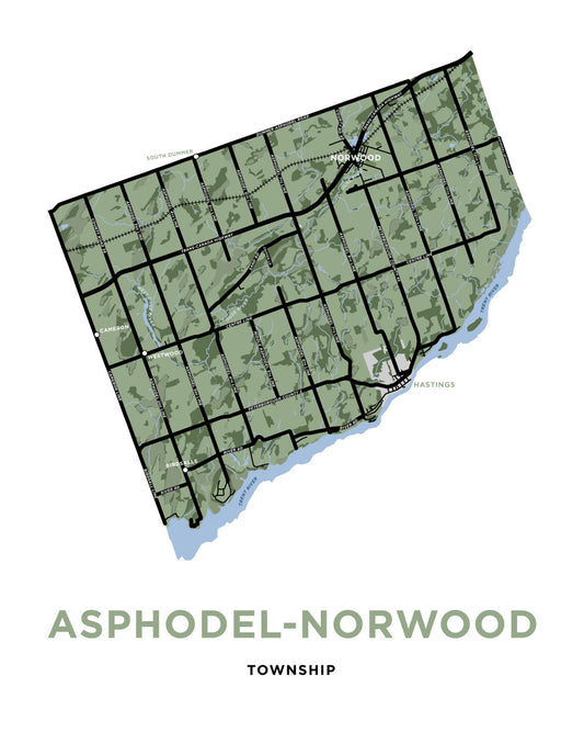 Asphodel-Norwood Township Map Print