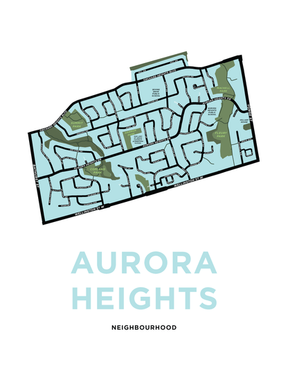 Aurora Heights Neighbourhood Map Print