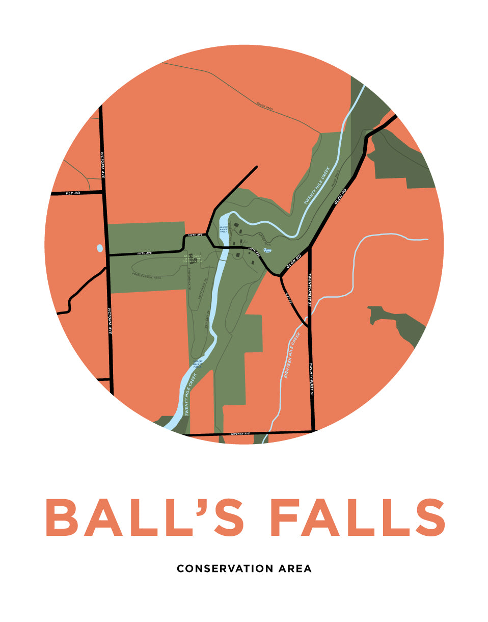 Ball's Falls Conservation Area Map Print