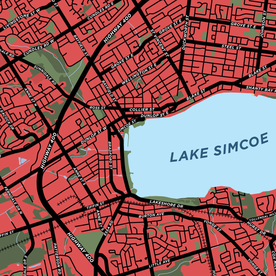 Barrie - Full City Map Print