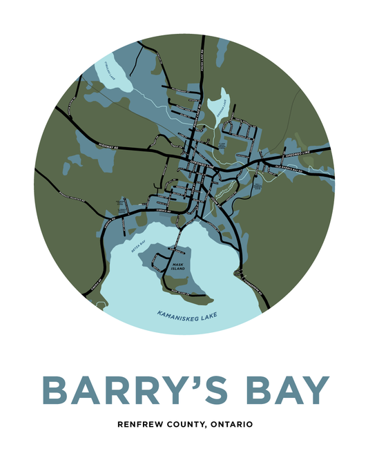 Barry's Bay Map Print