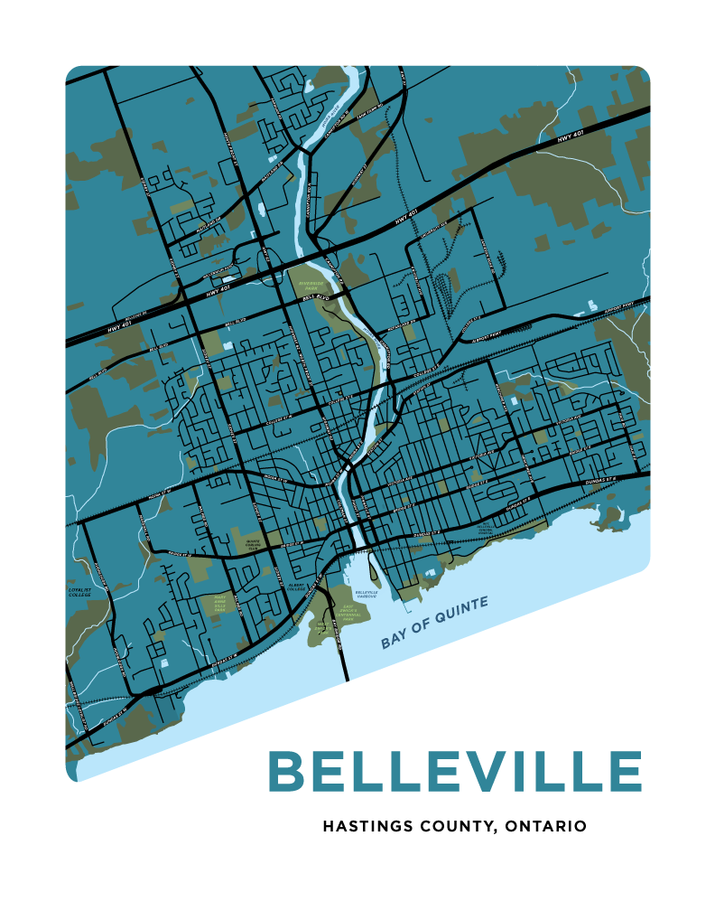 Belleville Map Print