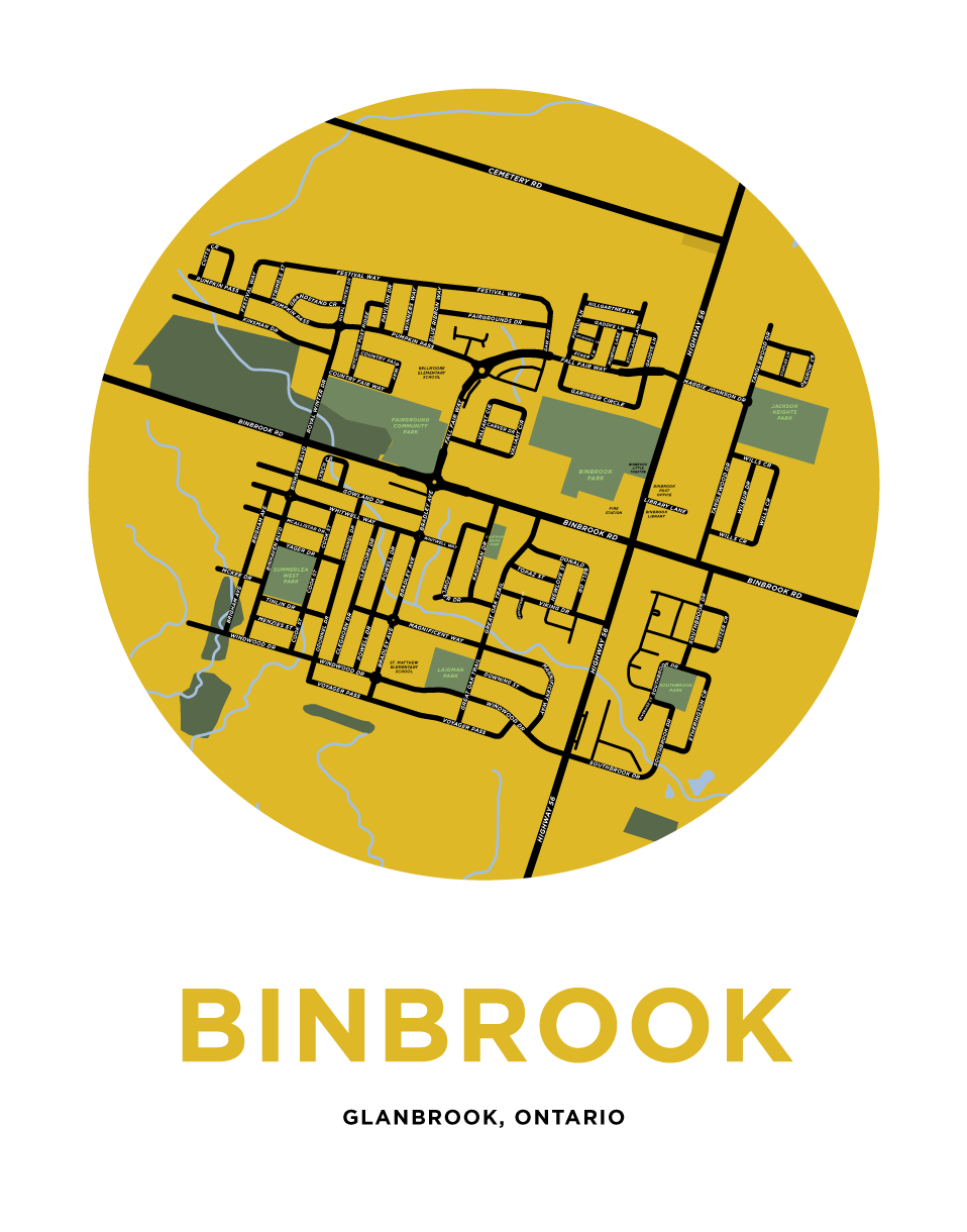 Binbrook Map Print