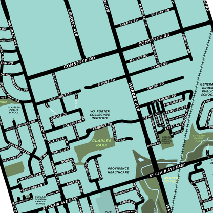 Birchmount-Clairlea Neighbourhood Map Print